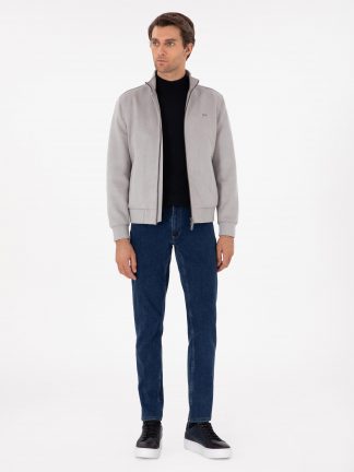 کاپشن مردانه خاکستری کاشارل