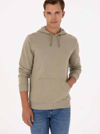 هودی مردانه خاکی روشن یو اس پولو