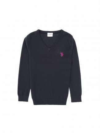 پلیور دخترانه سرمه ای یو اس پولو