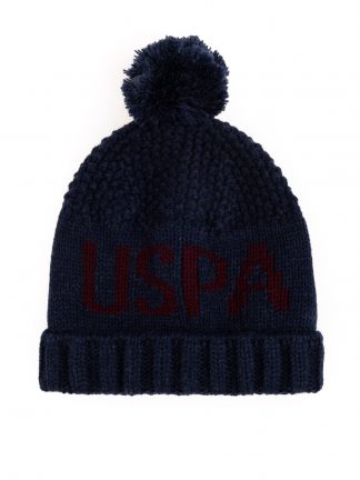 کلاه بافت پسرانه سرمه ای یو اس پولو