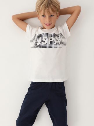 ست لباس راحتی پسرانه کرم یو اس پولو