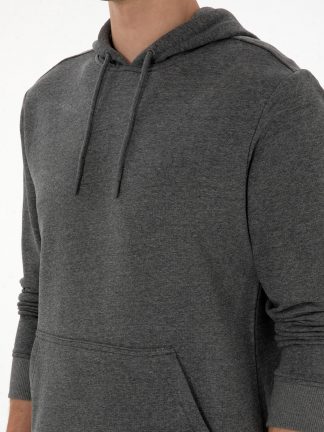 هودی مردانه خاکستری تیره یو اس پولو