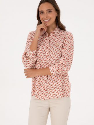 شومیز زنانه گلبهی یو اس پولو