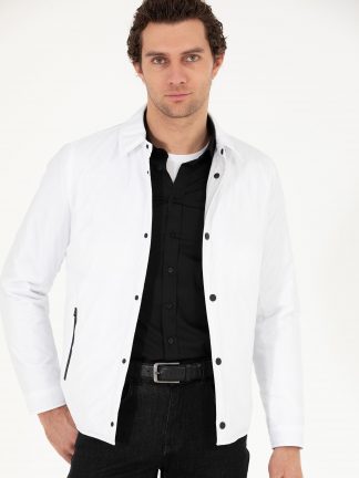 کاپشن مردانه سفید کاشارل