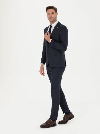 کت و شلوار مردانه سرمه ای پیرکاردین