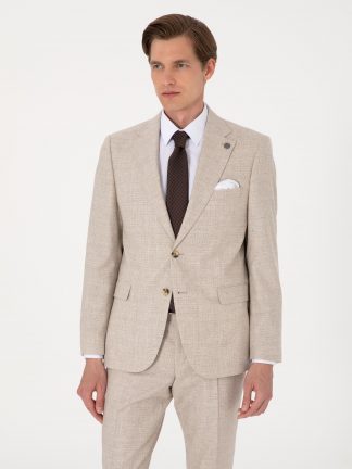 کت و شلوار مردانه بژ پیرکاردین