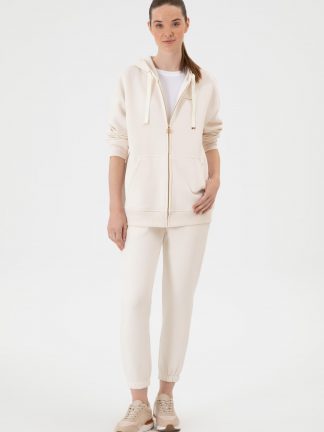 شلوار راحتی زنانه کرم یو اس پولو