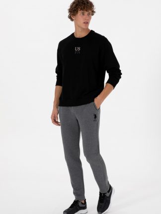 شلوار راحتی مردانه خاکستری تیره یو اس پولو