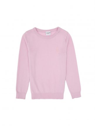 پلیور دخترانه صورتی پودری یو اس پولو