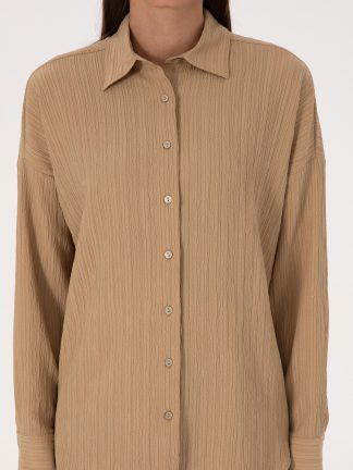 شومیز زنانه بژ پیرکاردین