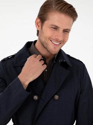 پالتو مردانه سرمه ای پیرکاردین