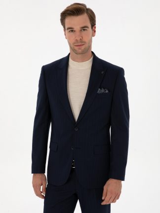 کت و شلوار مردانه سرمه ای کاشارل