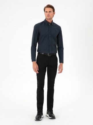 شلوار کتان مردانه مشکی پیرکاردین