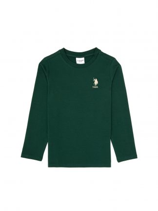 سویشرت پسرانه سبز تیره یو اس پولو