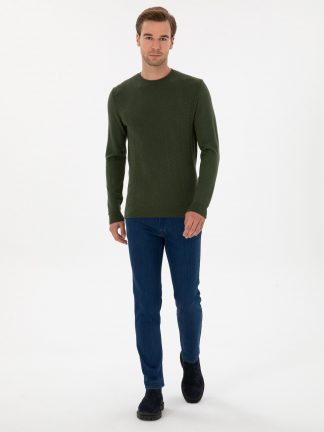 شلوار جین اسلیم فیت مردانه سرمه ای کاشارل