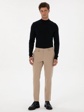 شلوار پارچه ای مردانه بژ پیرکاردین