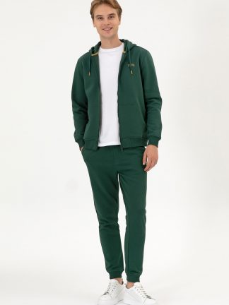 شلوار راحتی مردانه سبز تیره یو اس پولو