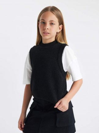 پلیور دخترانه مشکی دفکتو