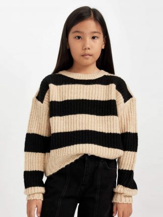 پلیور دخترانه مشکی دفکتو