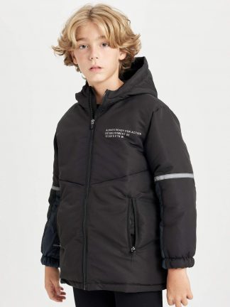 بارانی پسرانه مشکی دفکتو