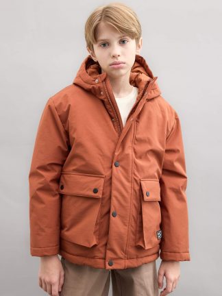 کاپشن پسرانه قهوه ای روشن دفکتو