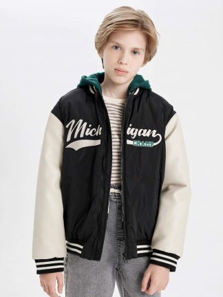 کاپشن پسرانه مشکی دفکتو