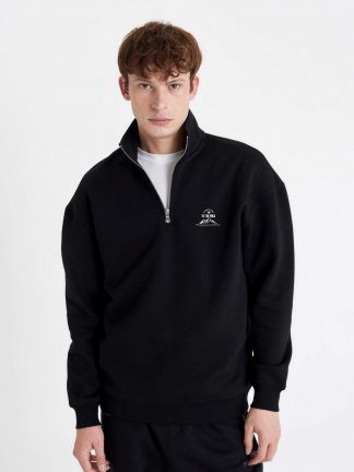 سویشرت مردانه مشکی دفکتو