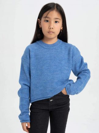 پلیور دخترانه آبی دفکتو