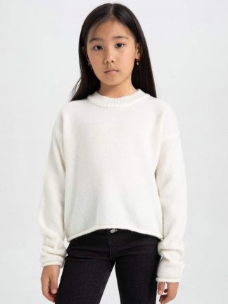 پلیور دخترانه بژ دفکتو