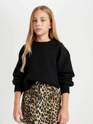 پلیور دخترانه مشکی دفکتو