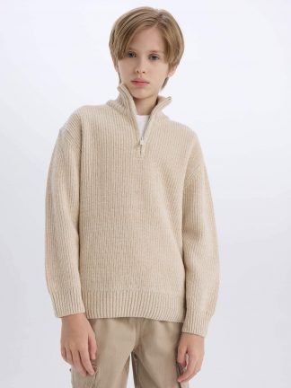 پلیور پسرانه بژ دفکتو