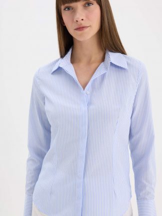 شومیز زنانه آبی دفکتو