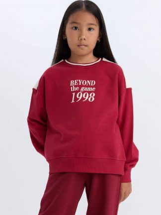 سویشرت دخترانه زرشکی دفکتو