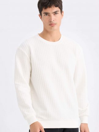 سویشرت مردانه سفید دفکتو