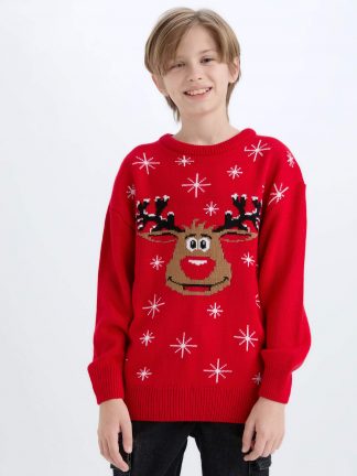 پلیور پسرانه قرمز دفکتو