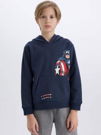 هودی پسرانه سرمه ای دفکتو