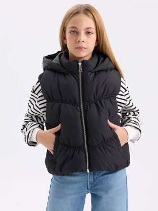 جلیقه دخترانه مشکی دفکتو