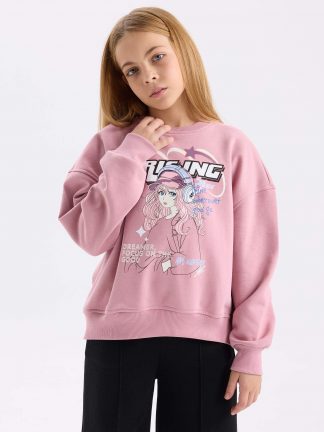 سویشرت دخترانه زرشکی دفکتو