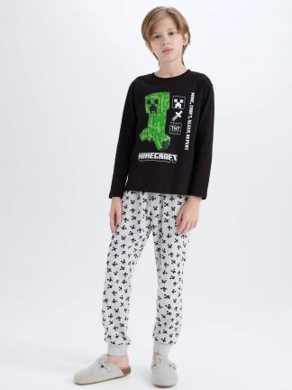 ست لباس راحتی پسرانه مشکی دفکتو