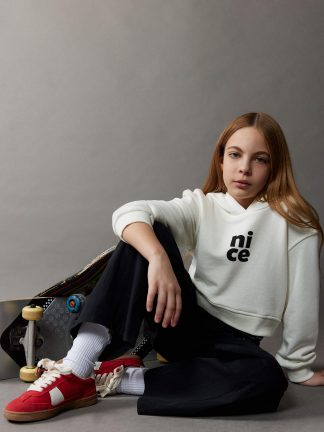 هودی دخترانه بژ دفکتو