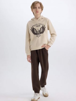 ست لباس راحتی پسرانه بژ دفکتو