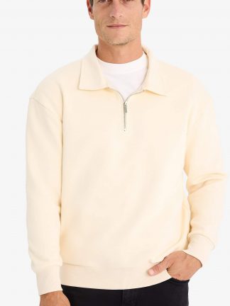 سویشرت مردانه بژ دفکتو