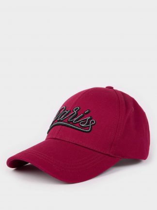 کلاه زنانه زرشکی دفکتو