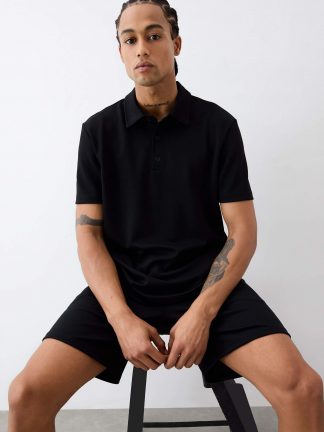 پولوشرت مردانه مشکی دفکتو