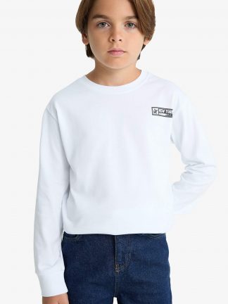 تی شرت آستین بلند پسرانه سفید دفکتو