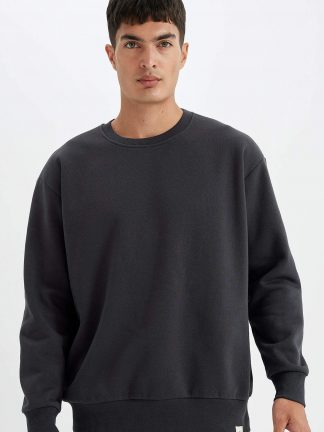 سویشرت مردانه خاکستری تیره دفکتو