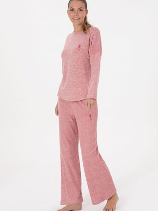 ست لباس راحتی زنانه آلبالویی یو اس پولو