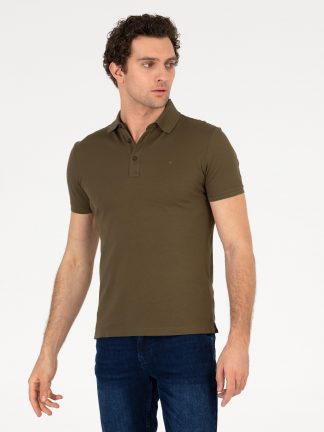 پولوشرت مردانه خاکی روشن کاشارل