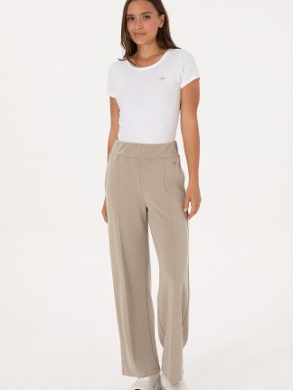 شلوار راحتی زنانه خاکی روشن یو اس پولو