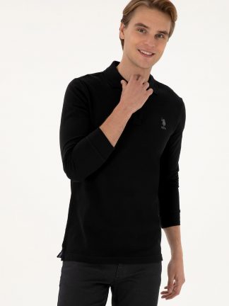 پولوشرت مردانه مشکی یو اس پولو